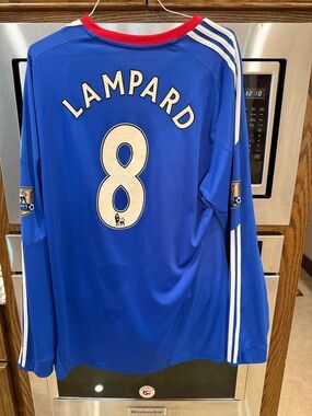 Authentic Kit embellished long sleeve Frank Lampard #8 Blue Soccer Jersey